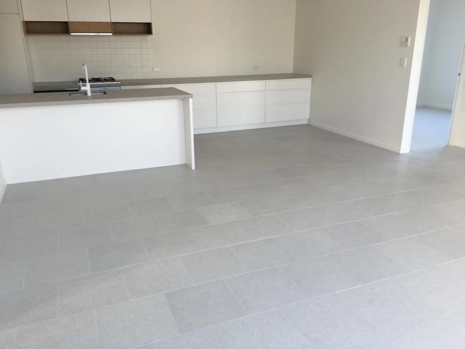 Renovation interior with finished surfaces