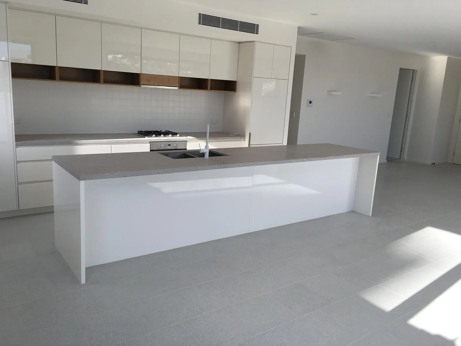 Kitchen renovation with new cabinetry and island